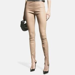 JASON WU Vegan Leather Split Hem Pants